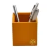 Collection Armand Orange Leather Pencil Holder -   8,50cm x  8,50cm x  9,50cm - Weight : 150 Gr - Gordon & Gaia product image