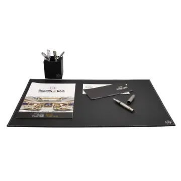 Collection Armand - Black Ebony Leather Desk Pad - Size M -   60,0cm x  40,0cm - Weight : 710 Gr - Gordon & Gaia product image