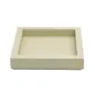 Collection Colette Square  Rigid Pin Tray Covered In Meringue Grained Leather - Small Size -   18cm x  18cm x  3,5cm - Frame 1.5cm - Weight : 450 Gr - Gordon & Gaia product image
