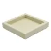 Collection Colette Square  Rigid Pin Tray Covered In Meringue Grained Leather - Small Size -   18cm x  18cm x  3,5cm - Frame 1.5cm - Weight : 450 Gr - Gordon & Gaia product image