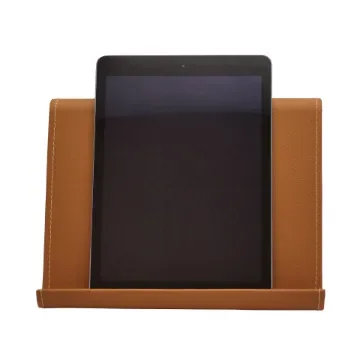 Collection Eugene Ipad Holder Full Covered In Cinnamon Leather-  26,00cm x  16,00cm x  17,00cm - Weight : 400 Gr - Gordon & Gaia product image
