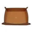 Collection Arthur - Cinnamon Leather Valet Tray With Eyelets - Size Large -  22,00cm x  22,00cm x  4,50cm - Weight : 260 Gr - Gordon & Gaia product image