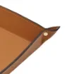 Collection Arthur - Cinnamon Leather Valet Tray With Eyelets - Size Large -  22,00cm x  22,00cm x  4,50cm - Weight : 260 Gr - Gordon & Gaia product image