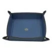Collection Arthur - Ocean Blue Leather Valet Tray With Eyelets - Size Medium -  18,00cm x  18,00cm x  4,50cm - Weight : 200 Gr - Gordon & Gaia product image