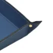 Collection Arthur - Ocean Blue Leather Valet Tray With Eyelets - Size Medium -  18,00cm x  18,00cm x  4,50cm - Weight : 200 Gr - Gordon & Gaia product image