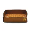 Collection Hugo Soft Pin Tray In Light Brown Smooth Leather With Diamond Quilting -  18,5cm x  18,5cm x  4,0cm - Weight : 180 Gr - Gordon & Gaia product image