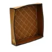 Collection Hugo Soft Pin Tray In Light Brown Smooth Leather With Diamond Quilting -  18,5cm x  18,5cm x  4,0cm - Weight : 180 Gr - Gordon & Gaia product image