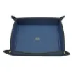 Collection Arthur - Ocean Blue Leather Valet Tray With Eyelets - Size Large -  22,00cm x  22,00cm x  4,50cm - Weight : 260 Gr - Gordon & Gaia product image