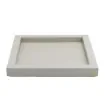 Collection Marius Square Leather Tray Color Gregale - Small Size -  30cm x  30cm x  3,5cm - Frame 2.5cm - Weight : 1110 Gr - Gordon & Gaia product image