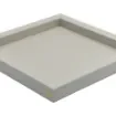 Collection Marius Square Leather Tray Color Gregale - Small Size -  30cm x  30cm x  3,5cm - Frame 2.5cm - Weight : 1110 Gr - Gordon & Gaia product image