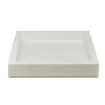 Collection Colette Rectangular  Rigid Pin Tray Covered In White Grained Leather - Small Size -   25cm x  20cm x  3,5cm - Frame 1.5cm - Weight : 700 Gr - Gordon & Gaia product image