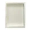 Collection Colette Rectangular  Rigid Pin Tray Covered In White Grained Leather - Small Size -   25cm x  20cm x  3,5cm - Frame 1.5cm - Weight : 700 Gr - Gordon & Gaia product image