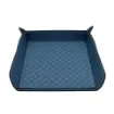Collection Armand Ocean Blue Leather Letter Tray A4 With Diamond Stitching Interior -   33,0cm x  24,0cm x  5,0cm - Weight : 400 Gr - Gordon & Gaia product image