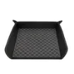 Collection Armand Black Ebony Leather Letter Tray A4 With Diamond Stitching Interior -   33,0cm x  24,0cm x  5,0cm - Weight : 400 Gr - Gordon & Gaia product image