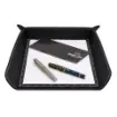 Collection Armand Black Ebony Leather Letter Tray A4 With Diamond Stitching Interior -   33,0cm x  24,0cm x  5,0cm - Weight : 400 Gr - Gordon & Gaia product image