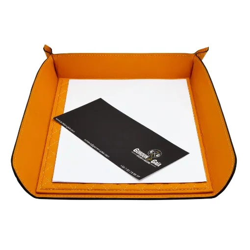 Collection Armand Orange Leather Letter Tray A4 With Diamond Stitching Interior -   33,0cm x  24,0cm x  5,0cm - Weight : 400 Gr - Gordon & Gaia product image