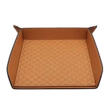 Collection Armand Cinnamon Leather Letter Tray A4 With Diamond Stitching Interior -   33,0cm x  24,0cm x  5,0cm - Weight : 400 Gr - Gordon & Gaia product image