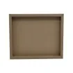 Collection Colette Rectangular  Rigid Pin Tray Covered In Greige Grained Leather - Medium Size -   25cm x  20cm x  3,5cm - Frame 1.5cm - Weight : 880 Gr - Gordon & Gaia product image