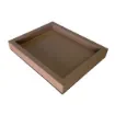 Collection Colette Rectangular  Rigid Pin Tray Covered In Brown Grained Leather - Small Size -   25cm x  20cm x  3,5cm - Frame 1.5cm - Weight : 700 Gr - Gordon & Gaia product image