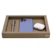 Collection Colette Rectangular  Rigid Pin Tray Covered In Gregie Grained Leather - Small Size -   25cm x  20cm x  3,5cm - Frame 1.5cm - Weight : 700 Gr - Gordon & Gaia product image