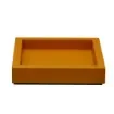 Collection Colette Square  Rigid Pin Tray Covered In Orange Grained Leather - Medium Size -   25cm x  25cm x  3,5cm - Frame 1.5cm - Weight : 770 Gr - Gordon & Gaia product image
