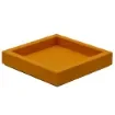 Collection Colette Square  Rigid Pin Tray Covered In Orange Grained Leather - Medium Size -   25cm x  25cm x  3,5cm - Frame 1.5cm - Weight : 770 Gr - Gordon & Gaia product image