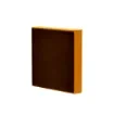 Collection Colette Square  Rigid Pin Tray Covered In Orange Grained Leather - Medium Size -   25cm x  25cm x  3,5cm - Frame 1.5cm - Weight : 770 Gr - Gordon & Gaia product image