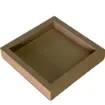 Collection Colette Square  Rigid Pin Tray Covered In Brown Grained Leather - Small Size -   18cm x  18cm x  3,5cm - Frame 1.5cm - Weight : 450 Gr - Gordon & Gaia product image