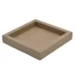 Collection Colette Square  Rigid Pin Tray Covered In Greige Grained Leather - Small Size -   18cm x  18cm x  3,5cm - Frame 1.5cm - Weight : 450 Gr - Gordon & Gaia product image