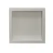 Collection Colette Square  Rigid Pin Tray Covered In White Grained Leather - Medium Size -   25cm x  25cm x  3,5cm - Frame 1.5cm - Weight : 770 Gr - Gordon & Gaia product image