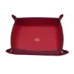 Collection Arthur - Rubis Leather Valet Tray With Eyelets - Size Medium -  18,00cm x  18,00cm x  4,50cm - Weight : 200 Gr - Gordon & Gaia product image