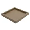 Collection Colette Square  Rigid Pin Tray Covered In Greige Grained Leather - Medium Size -   25cm x  25cm x  3,5cm - Frame 1.5cm - Weight : 770 Gr - Gordon & Gaia product image