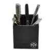 Collection Armand Black Ebony Leather Pencil Holder -   8,50cm x  8,50cm x  9,50cm - Weight : 150 Gr - Gordon & Gaia product image