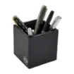 Collection Armand Black Ebony Leather Pencil Holder -   8,50cm x  8,50cm x  9,50cm - Weight : 150 Gr - Gordon & Gaia product image