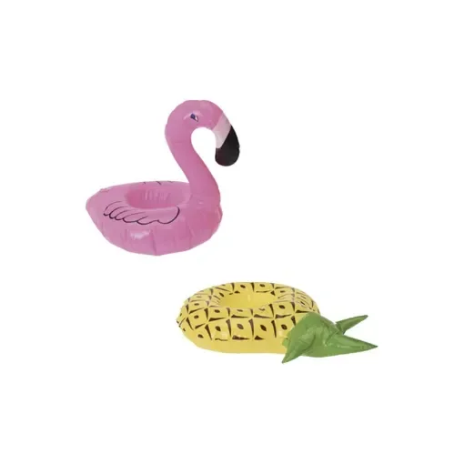 Divers Floating Glass Holder Pack - Flamingo & Pineapple - 81821-flamantrose-81821-ananas product image