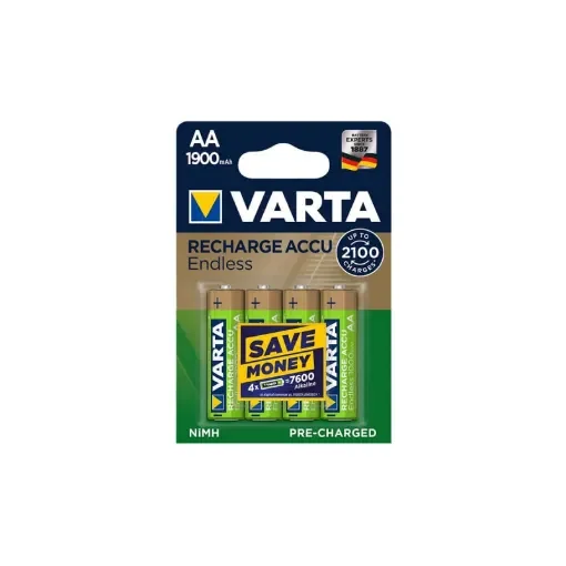 Varta - 4 AA Rechargeable Batteries 1900mAh Recycled - 38632 product image