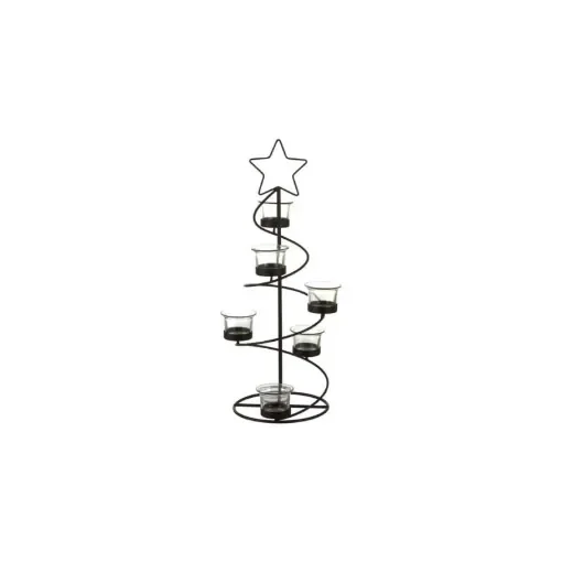 Divers_Elk3 - Black Christmas Tree Candle Holder - 83148 product image