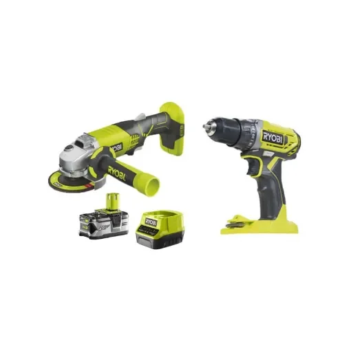 Ryobi - 18V One Plus Drill Driver & Angle Grinder Pack - 5133003816-5133004301 product image