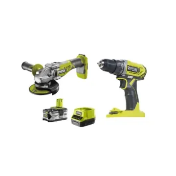Ryobi - 18V One Plus Drill Driver & Brushless Grinder - R18DD2-0-R18AG7-140S product image