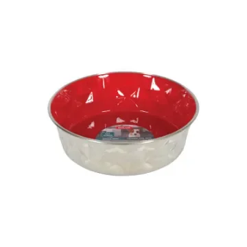 Zolux - Stainless Steel Dog Bowl - 2.6L Red - 475537RGE product image