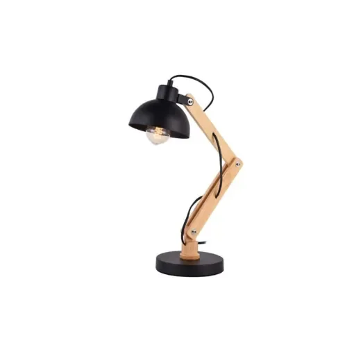 EDM - Vintage Wooden Architect Flexo Lamp E27 Black 60W - 32116 product image