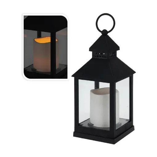 LED Candle Lantern - Black 10.5x10.5x23cm - 71653 product image