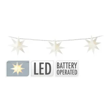 NO DISPONIBLE - Decorative Star Garland 10 LEDs Warm White - 72309 product image