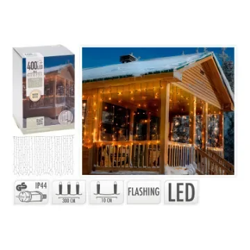 NO DISPONIBLE - Curtain 400 LEDs Flash Warm White 3x1m - 72313 product image
