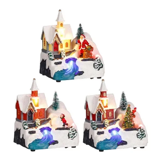 NO DISPONIBLE - Church Christmas Scene Assorted Models - 72366 product image