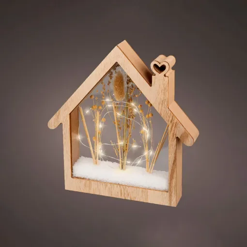 NO DISPONIBLE - Wooden House with Micro LEDs - 72393 product image