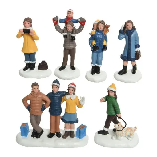 LUMINEO - Blister of 6 Christmas Characters in Polyresin - 72417 product image