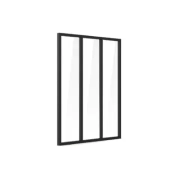 Verriere - Aluminium Glass Wall 3 Panes - Sanded Black - 35-V3-105-123-9005FT-35-3VIT4-32.8-120 product image