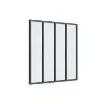 Verriere - Interior Aluminium Glass Partition - 4 Frosted Panes - 35-V4-139-123-9005FT-35-2VIT4D-32.8-120x2 product image