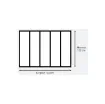 Verriere - Interior Aluminium Glass Wall - 5 Panes - 35-V5-173-123-9005FT product image